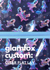 Makeup Junkie Bags - Glimmer Ghosts Clear Flat Lay [Pre-Order] - Ships September