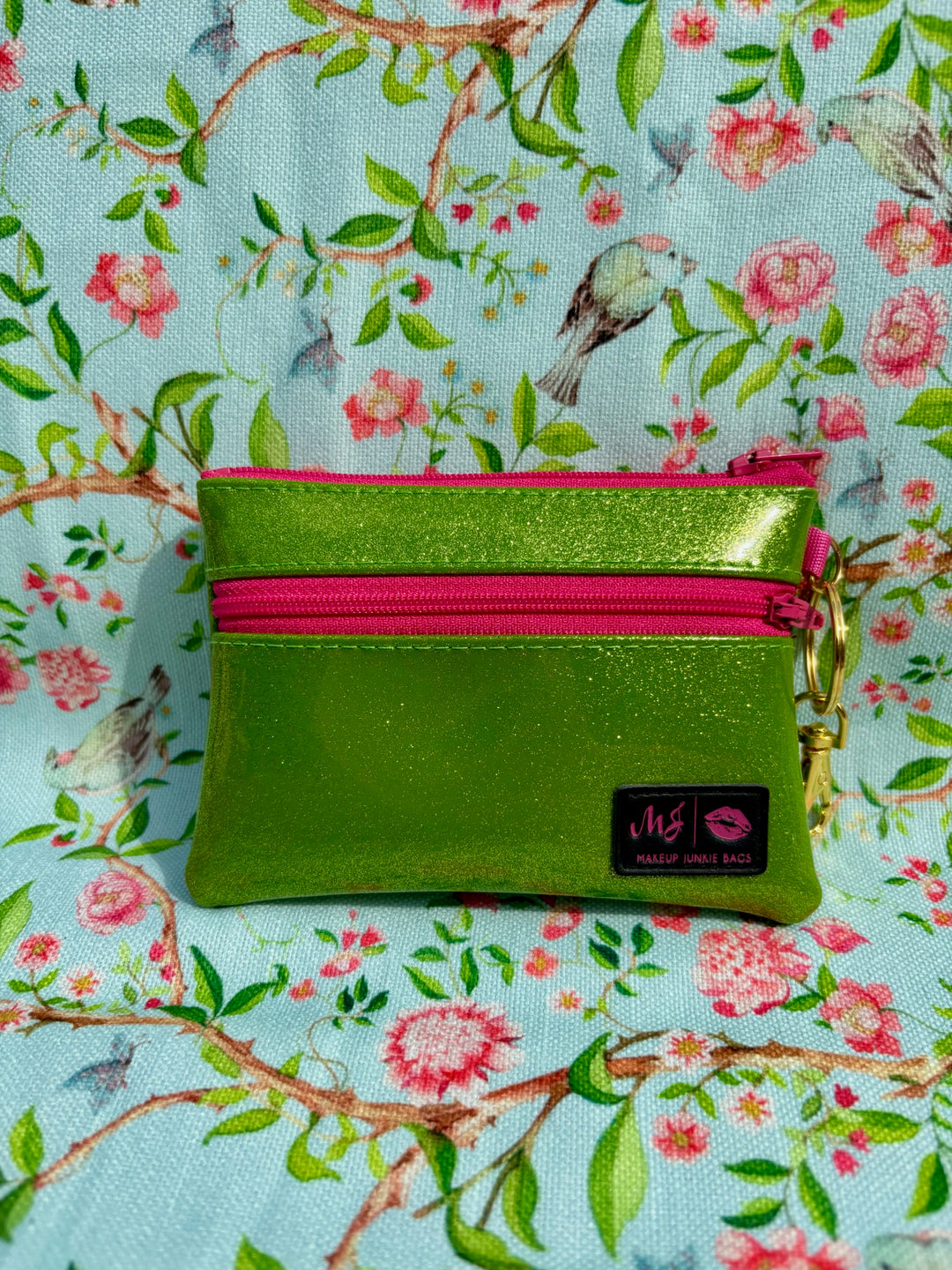 Makeup Junkie Bags - Glitter Limeade Zip It [Ready to Ship]