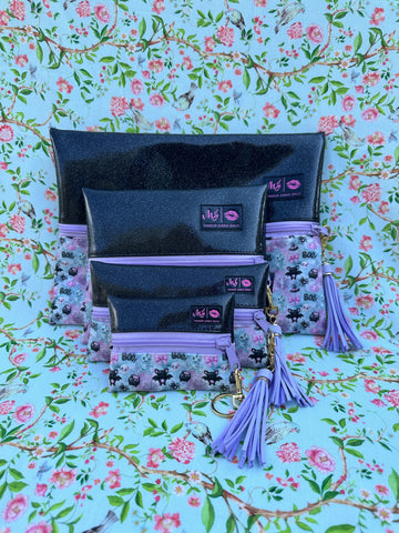 Makeup Junkie Bags - Dolly Boo Onyx Glitter Flat Lay [Pre-Order] - Ships September