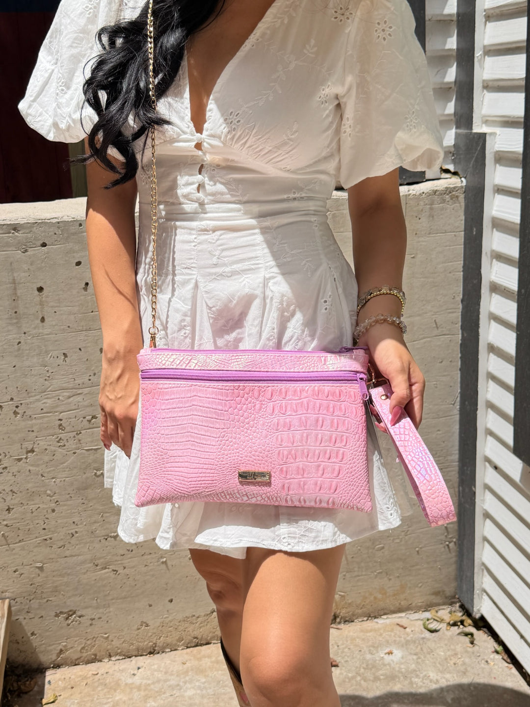 Makeup Junkie Bags - Pink Ice Luxe Clutch [Pre-Order]