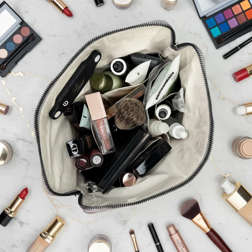 PurseN - Silver Python Litt Makeup Case [Pre-Order]