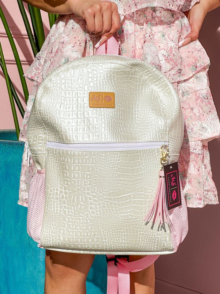 Makeup Junkie Bags - Shade of Pearl Backpack [Ready to Ship] Glamfox Exclusive