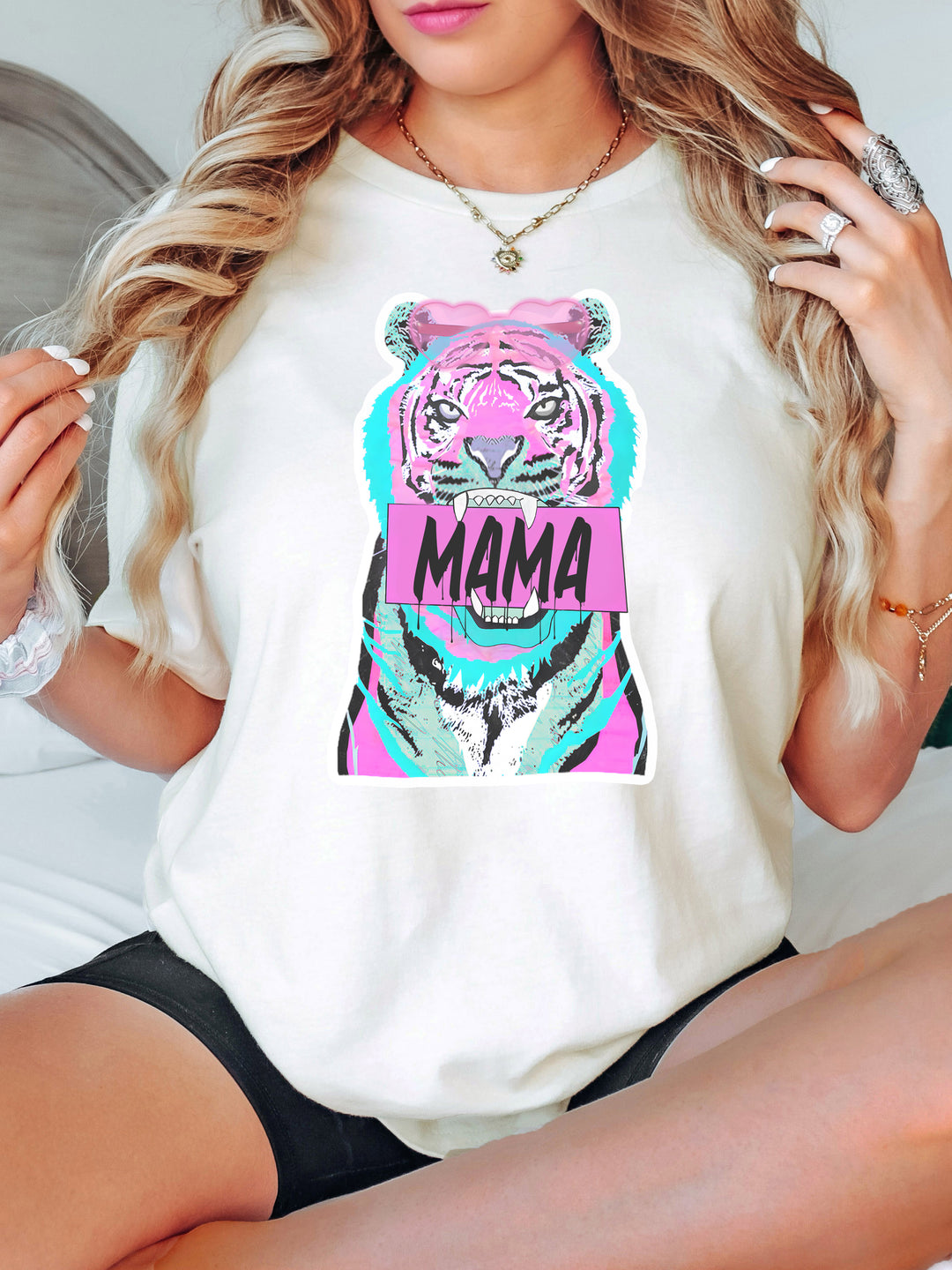 Glamfox - Colorful Tiger Mama Graphic Top