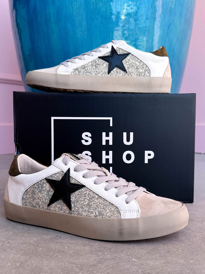 Shu Shop - Paula Pearl Glitter Low Top Sneakers
