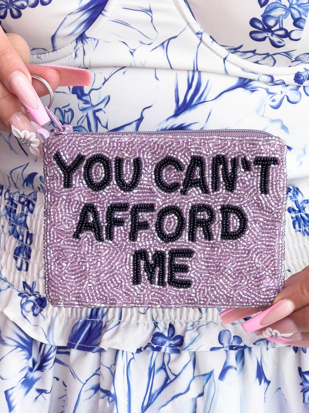 Glamfox - You Can't Afford Me Beaded Coin Purse [Ready to Ship]