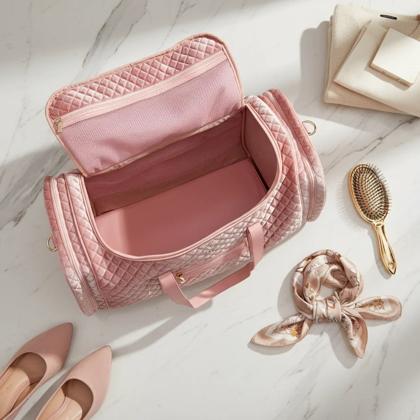 PurseN - Blush Velvet Signature VIP Duffel [Pre-Order]