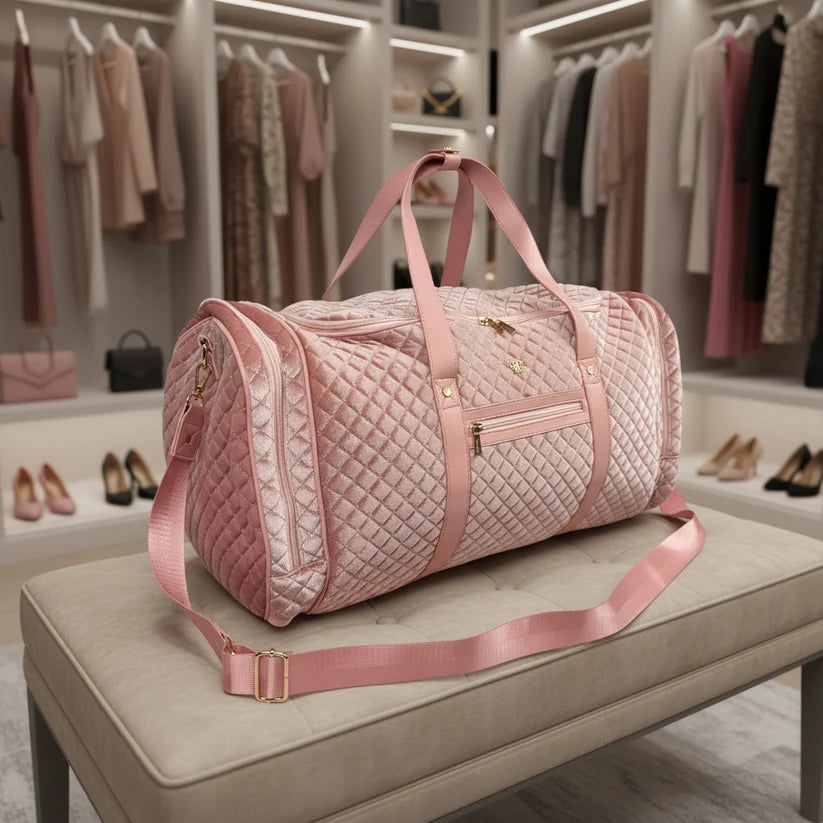 PurseN - Blush Velvet Signature VIP Duffel [Pre-Order]