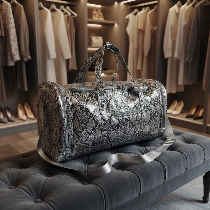 PurseN - Silver Python Signature VIP Duffel [Pre-Order]