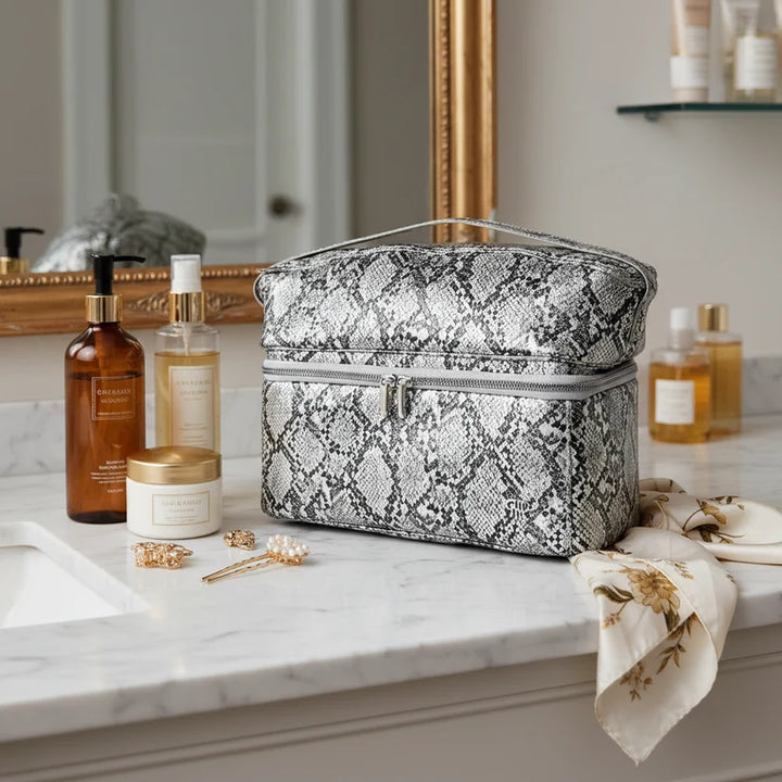 PurseN - Silver Python Stylist Travel Bag [Pre-Order]