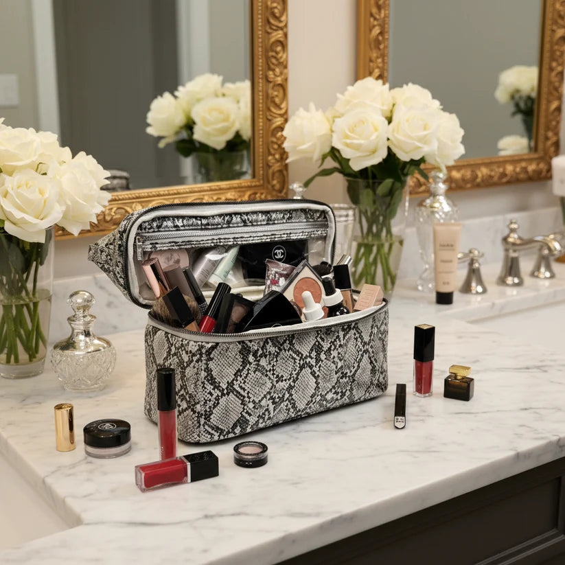 PurseN - Silver Python Stylist Travel Bag [Pre-Order]