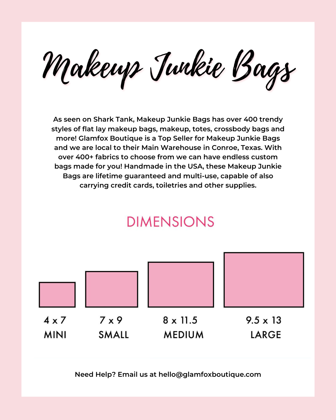 Makeup Junkie Bags - Johnny Cash Pink Zipper Flat Lay [Ready to Ship]