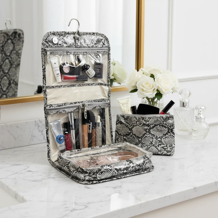 PurseN - Silver Python Classic Toiletry Case [Pre-Order]