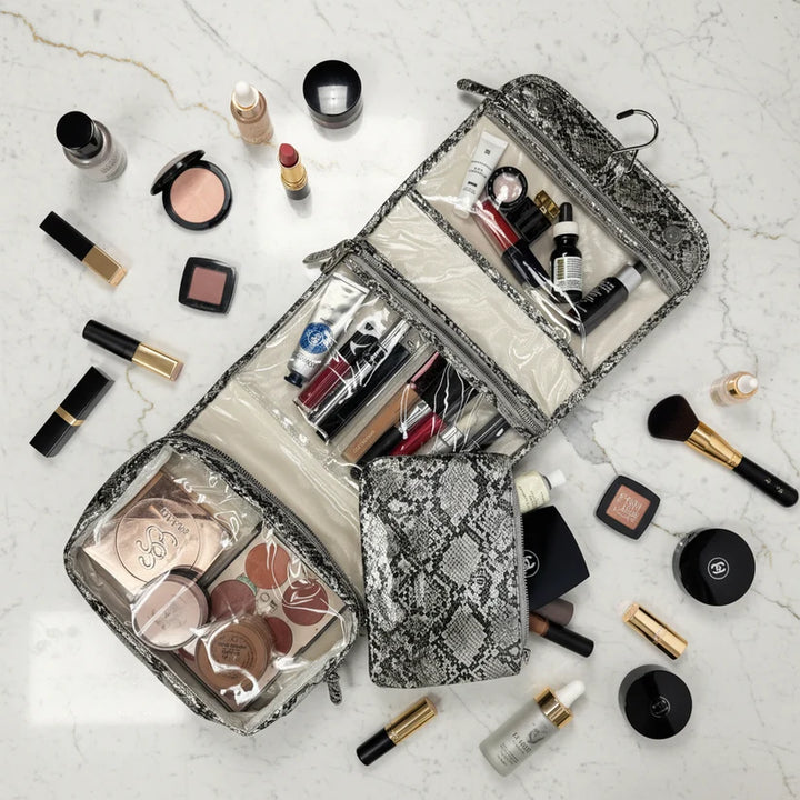 PurseN - Silver Python Classic Toiletry Case [Pre-Order]