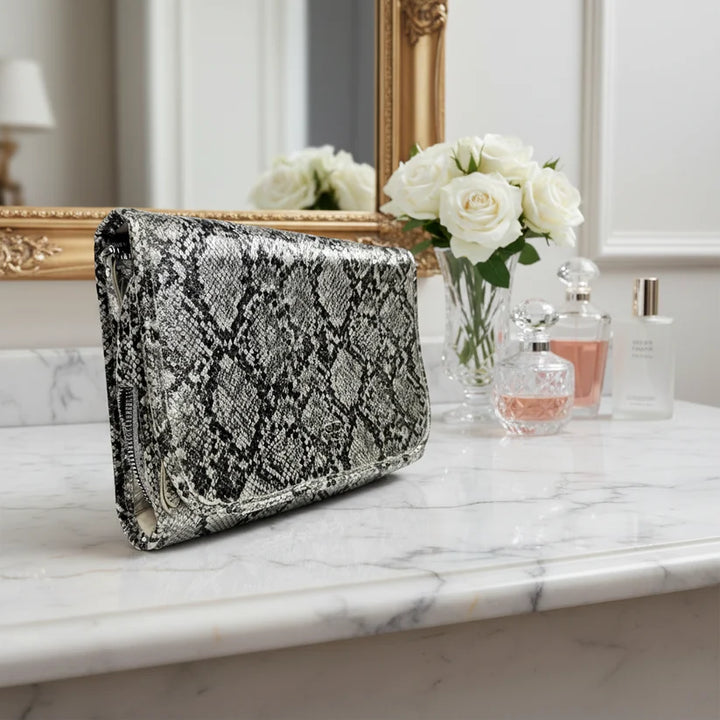 PurseN - Silver Python Classic Toiletry Case [Pre-Order]