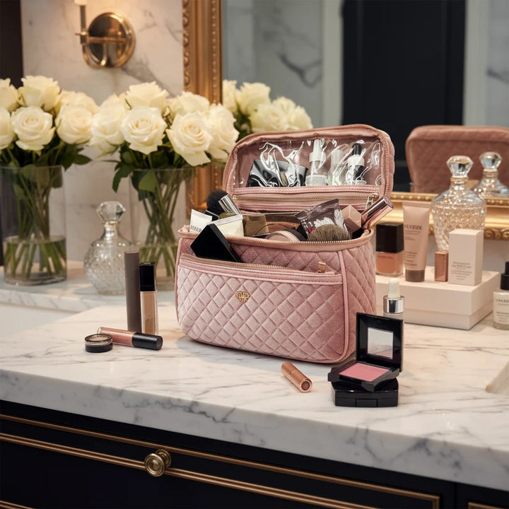 PurseN - Blush Velvet Classic Train Case [Pre-Order]