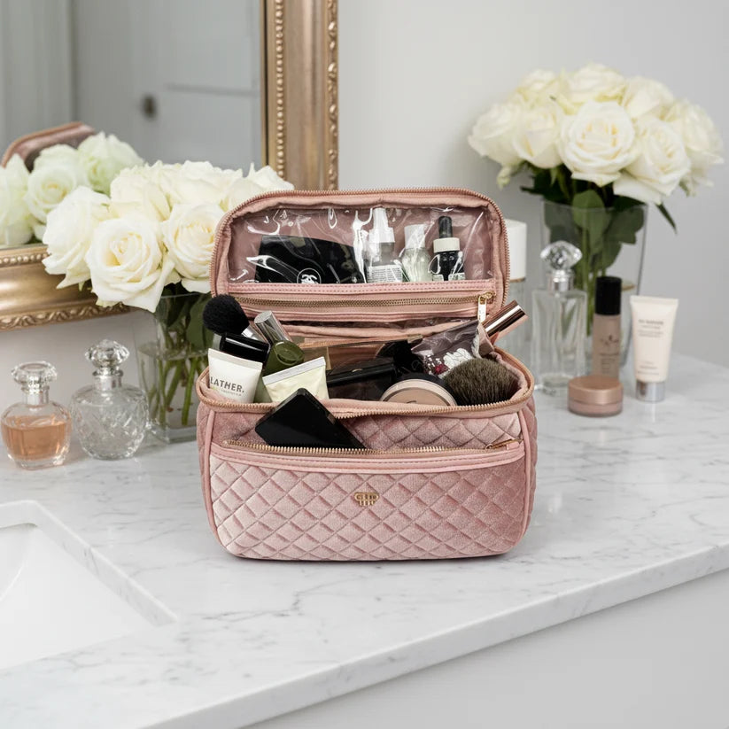 PurseN - Blush Velvet Classic Train Case [Pre-Order]