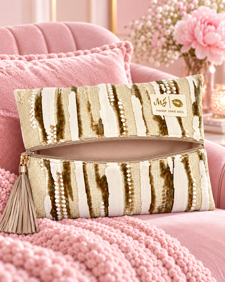 Makeup Junkie Bags - Ivory Cashmere [Ready to Ship]