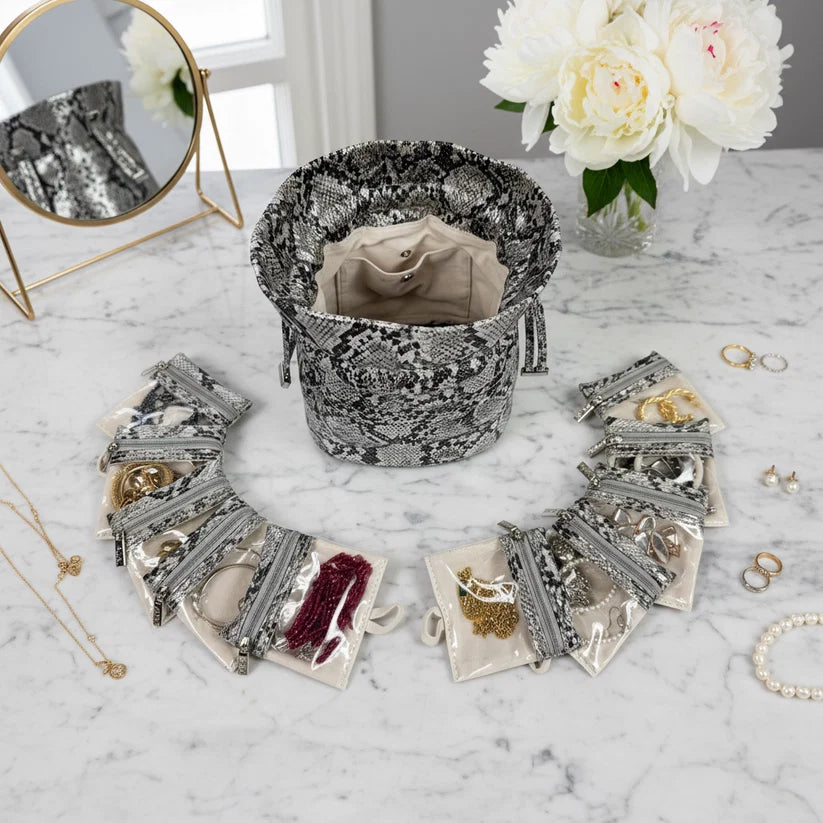 PurseN - Silver Python Ultra Jewelry Case [Pre-Order]
