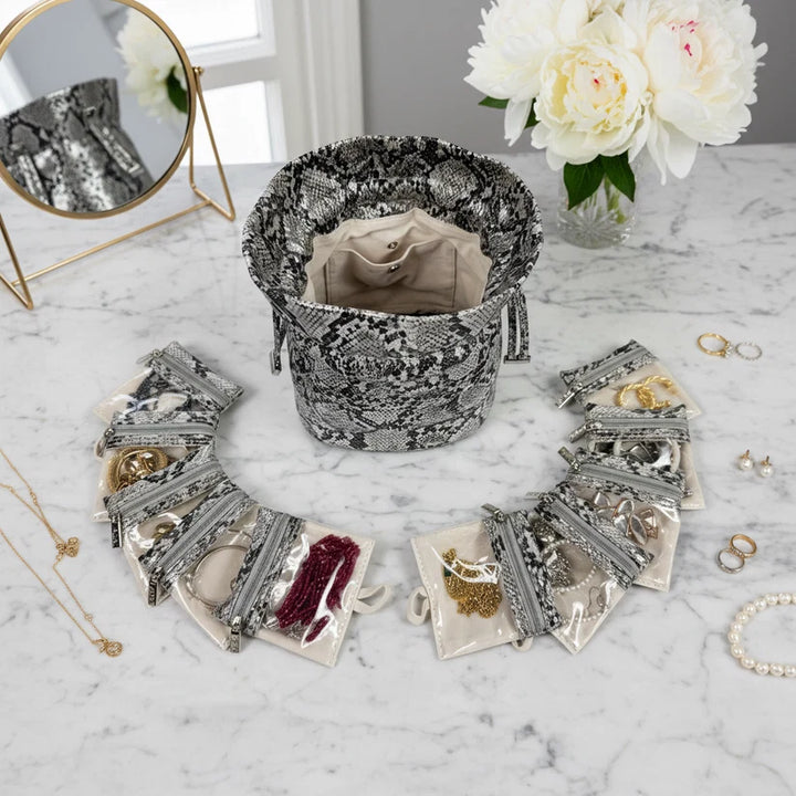 PurseN - Silver Python Ultra Jewelry Case [Pre-Order]