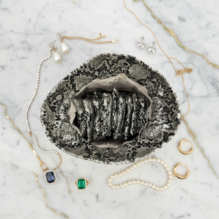 PurseN - Silver Python Ultra Jewelry Case [Pre-Order]