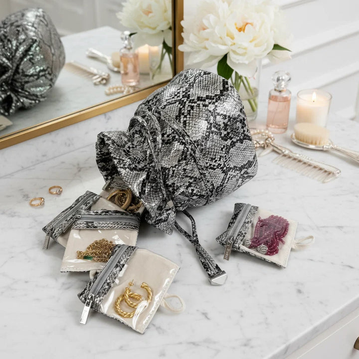 PurseN - Silver Python Ultra Jewelry Case [Pre-Order]