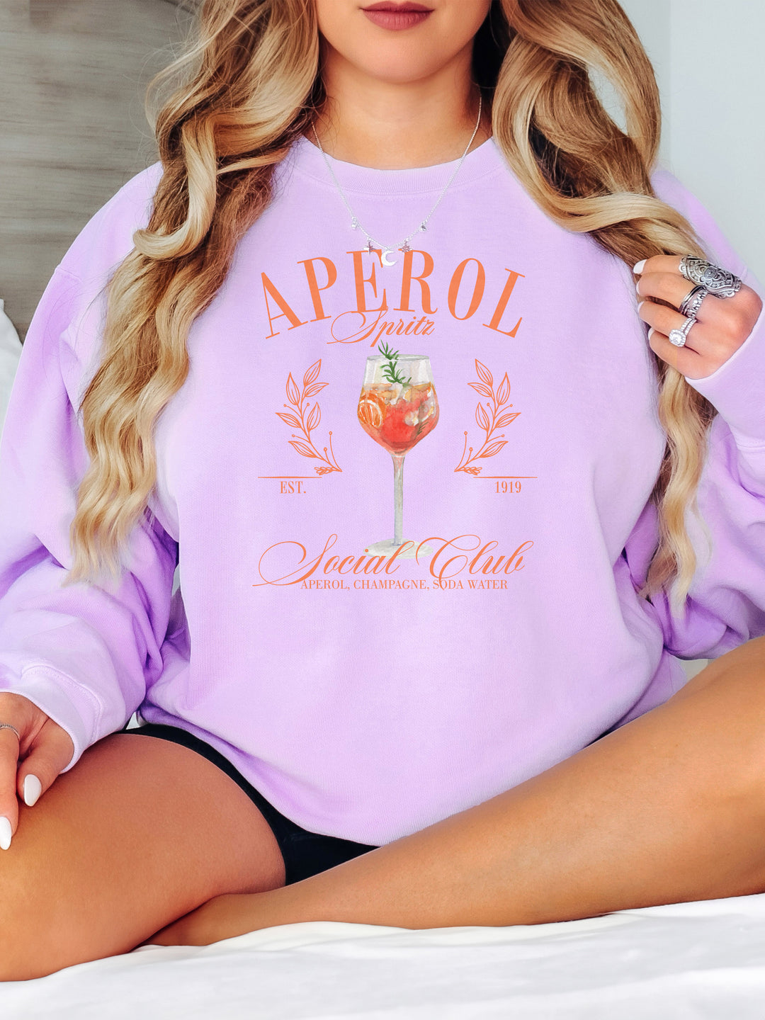 Glamfox - Aperol Special Club Graphic Sweater Comfort Colors