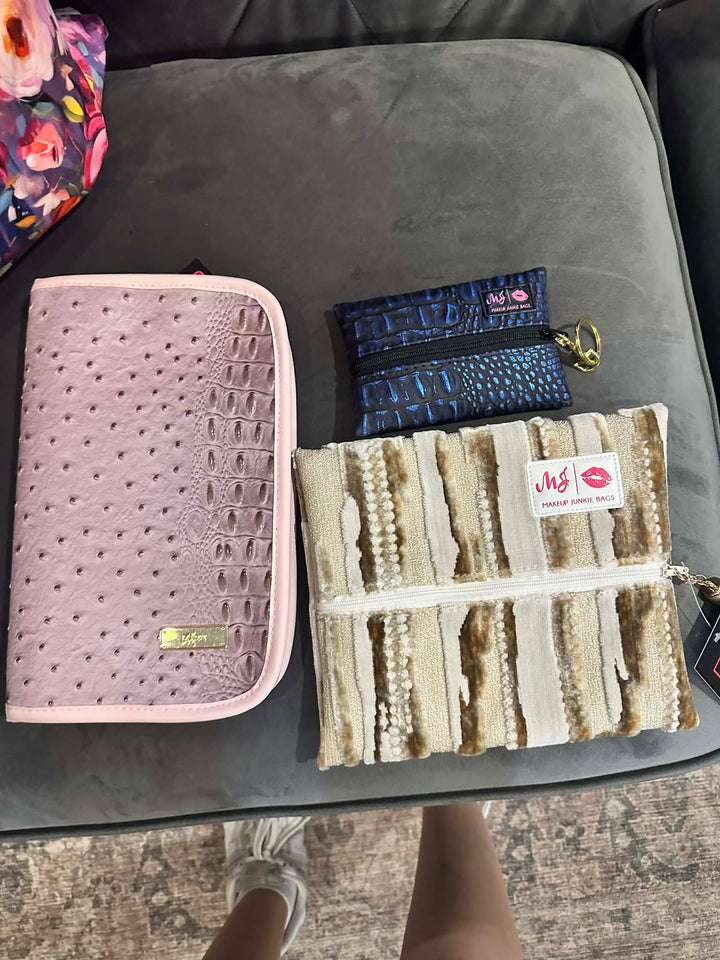Makeup Junkie Bags - Dallas Champagne Travel Bags [Pre-Order]