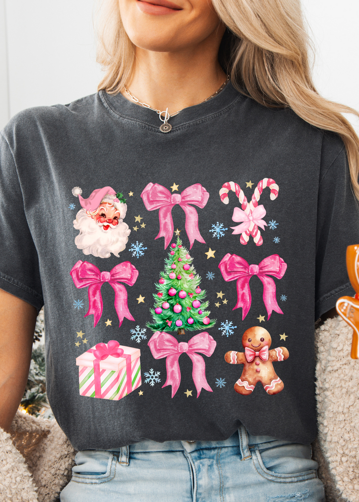 Glamfox  - Holiday Pink Graphic Tee