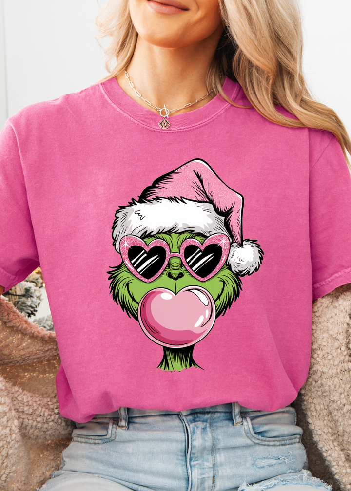 Glamfox  - Bubble Gum Christmas Graphic Tee