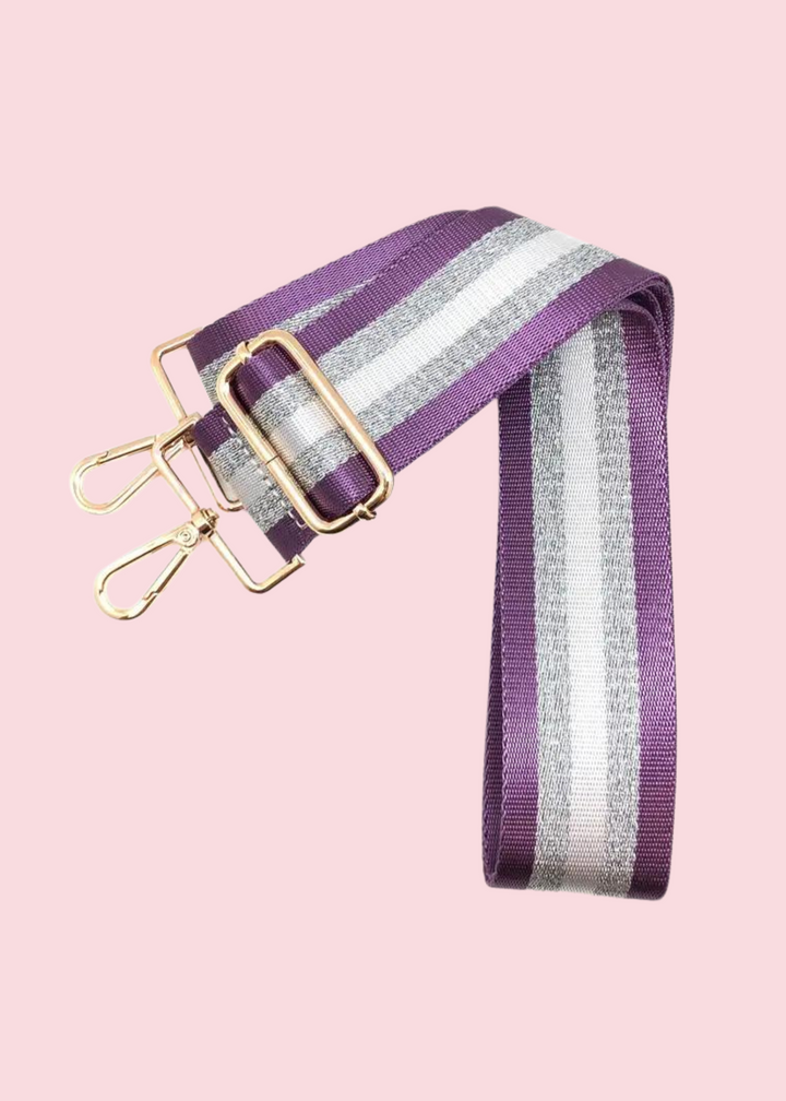 Glamfox - Summer Purple 5 Stripe Guitar Strap