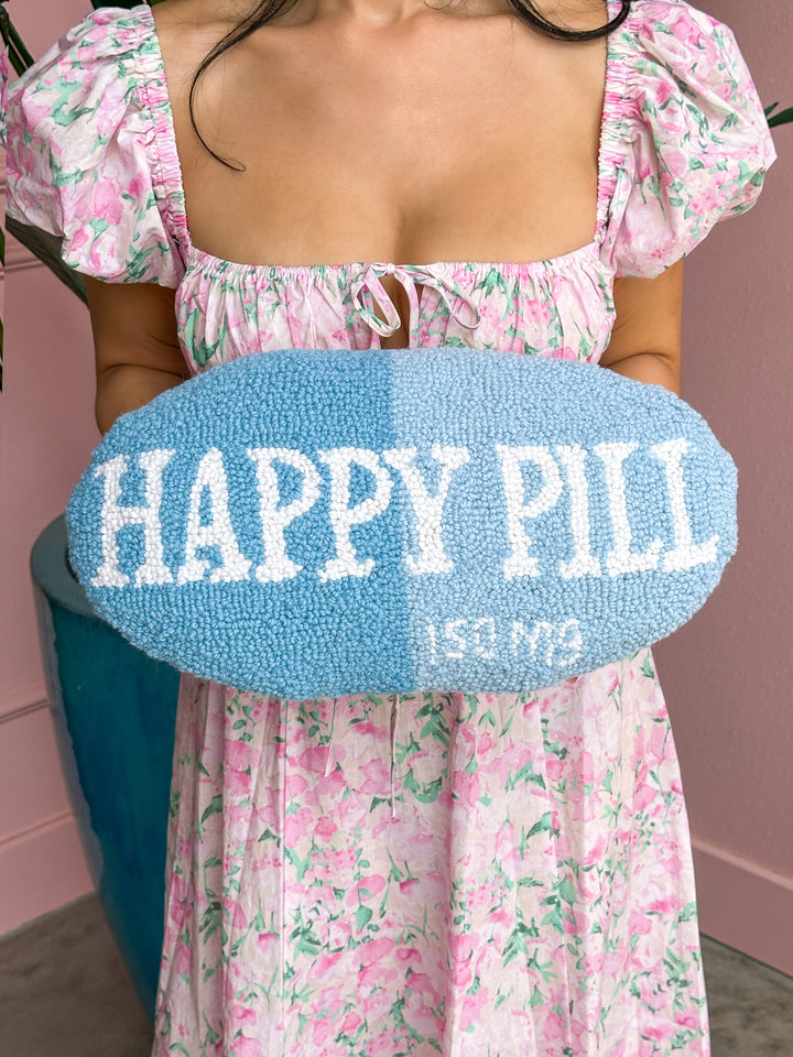 Peking Handicraft - Blue Happy Pill Hook Pillow