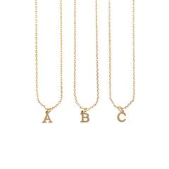 Brenda Grands Jewelry - Dainty Love Initial Necklace [No Stones]