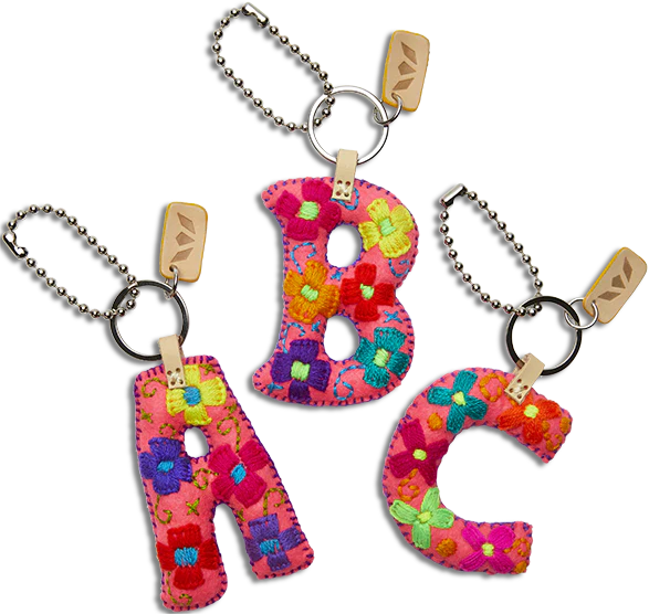 Consuela - Pink Felt Alphabet Charms