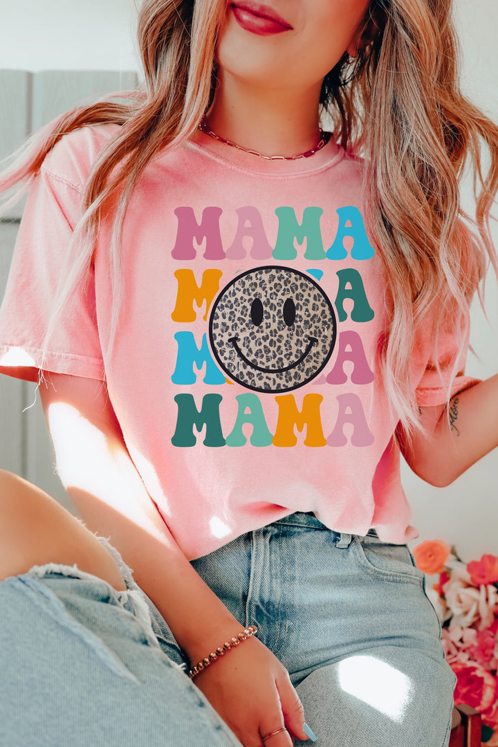 Glamfox - Cheetah Smile Mama Graphic Tee [More Colors Available]