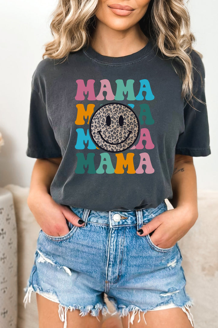 Glamfox - Cheetah Smile Mama Graphic Tee [More Colors Available]