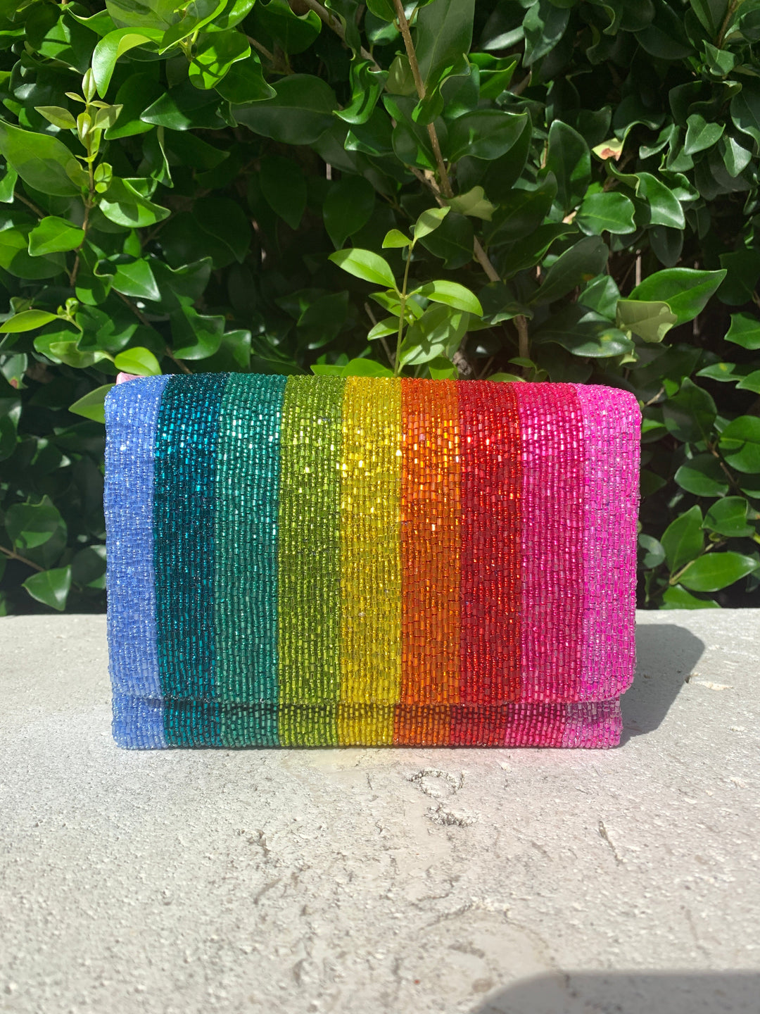 Glamfox - Rainbow Pride Beaded Clutch Crossbody [Ready to Ship]