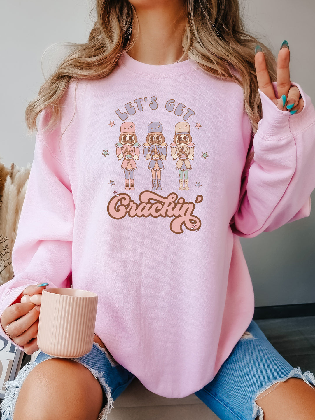Glamfox - Let's Get Crackin' Graphic Sweater
