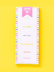 Taylor Elliot -Striped Grocery List Pad