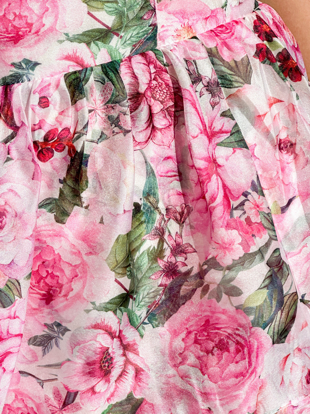 Glamfox - Pink Floral Olivia Midi Dress