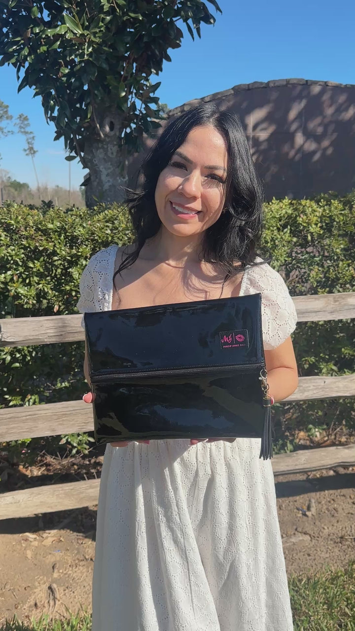 Makeup Junkie Bags - Onyx Stardust Glitter Travel Bags [Pre-Order]