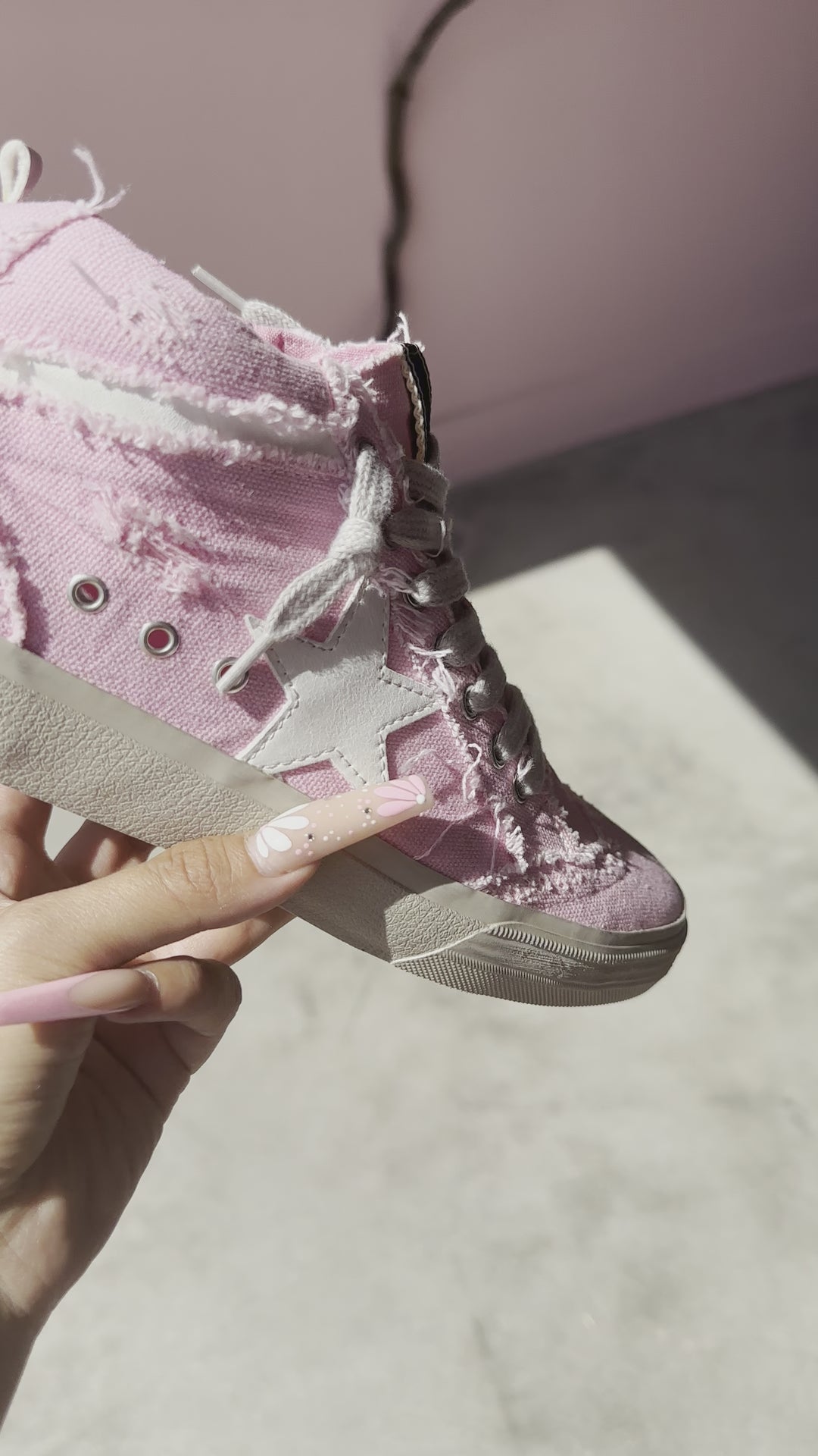 Shu Shop- Pink Paulina Hi Top Sneakers