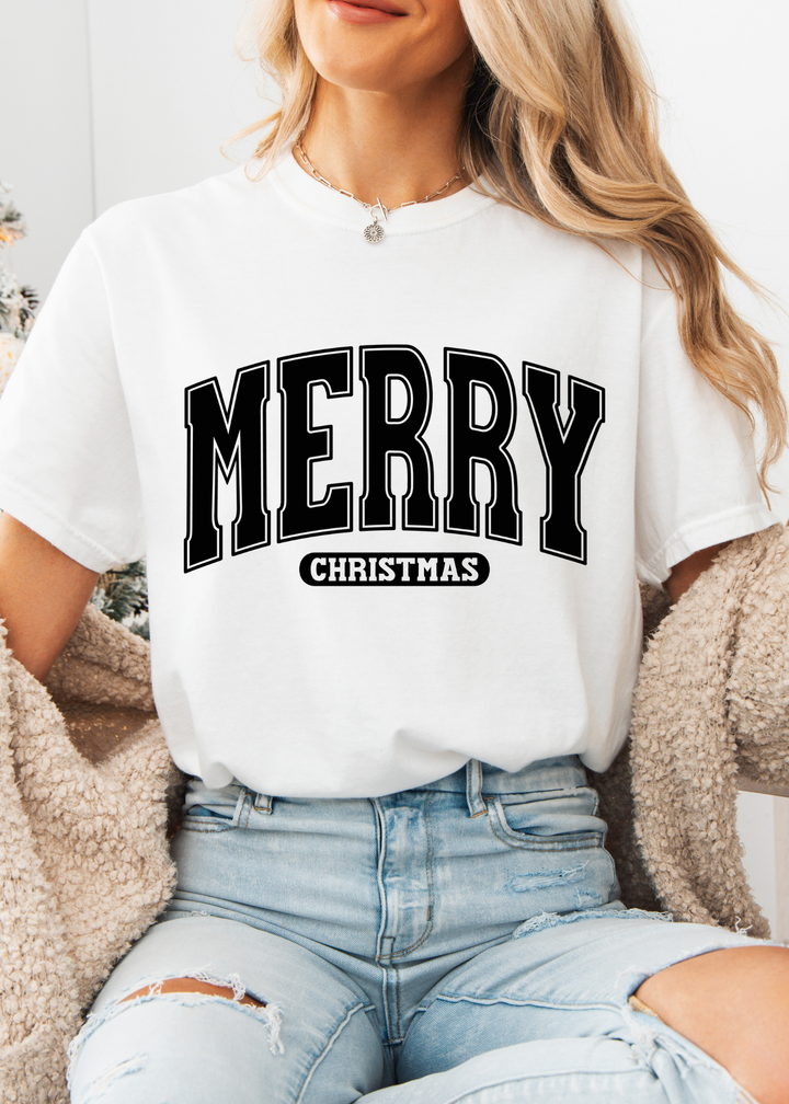 Glamfox  - Merry White Graphic Tee