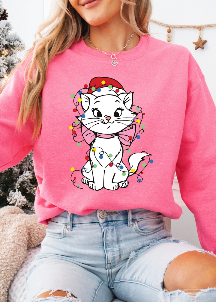 Glamfox  - Prissy Cat Graphic Crewneck