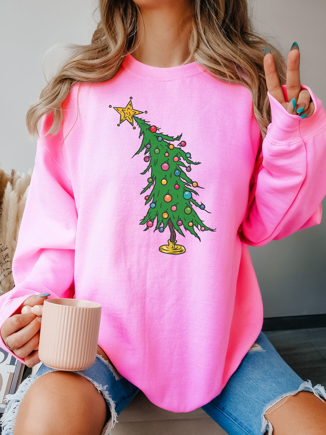 Glamfox - Christmas Tree Graphic Sweater