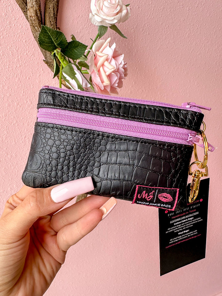 Makeup Junkie Bags - Shade of Onyx Top Zipper Coin Wallet [Ready to Ship]