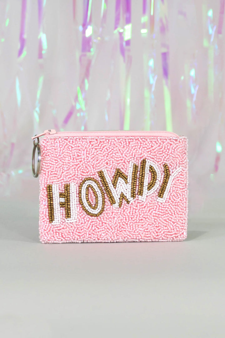 Glamfox - Pink Howdy Beaded Coin Purse [Ready to Ship]