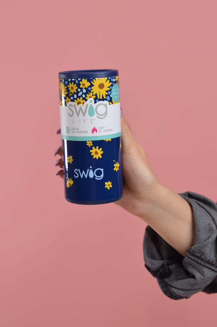Swig Life  Lazy Daisy Skinny Can Cooler (12oz)