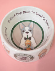 White Chewy Starbarks Dog Bowl