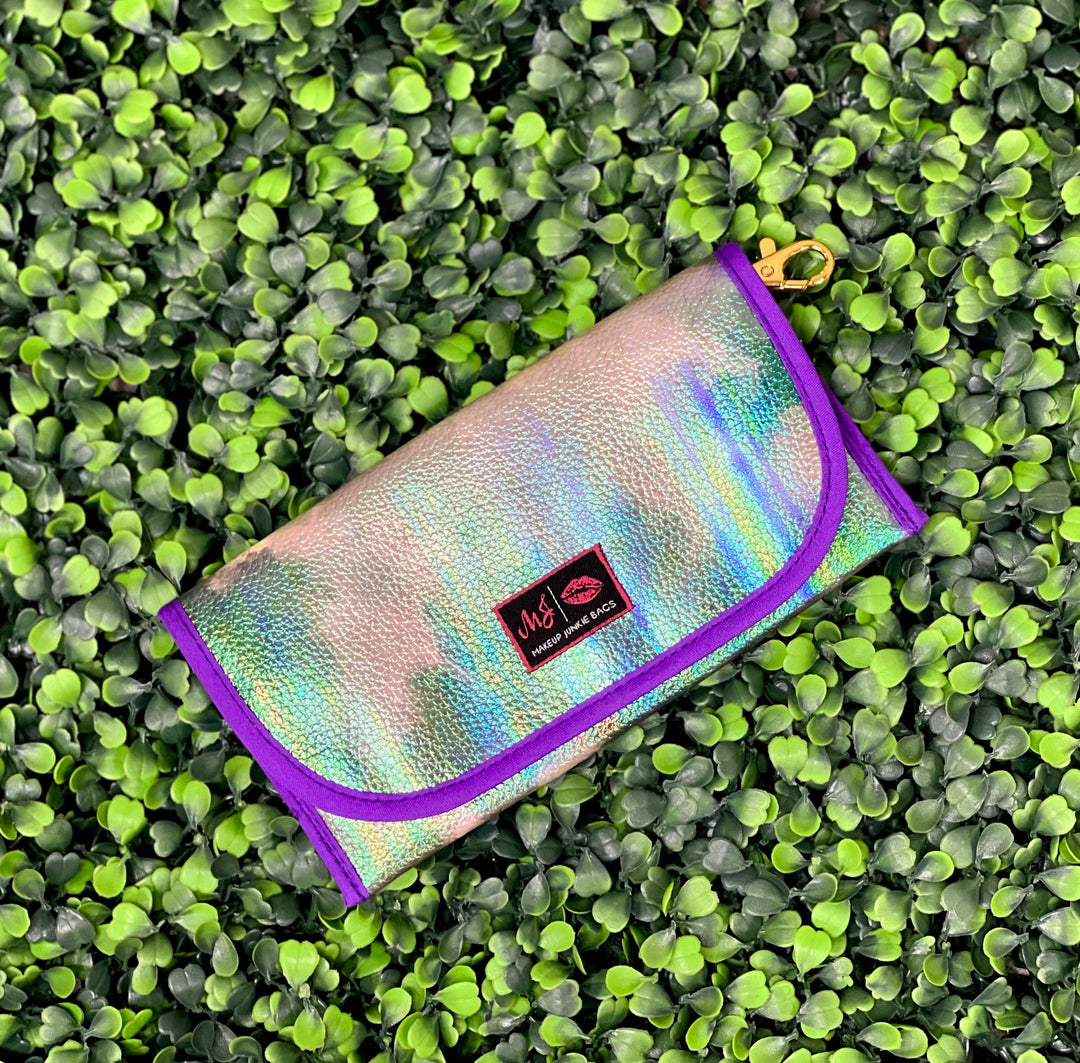 Makeup Junkie Bag- Mermaid Purple Shimmer Sunglass Case