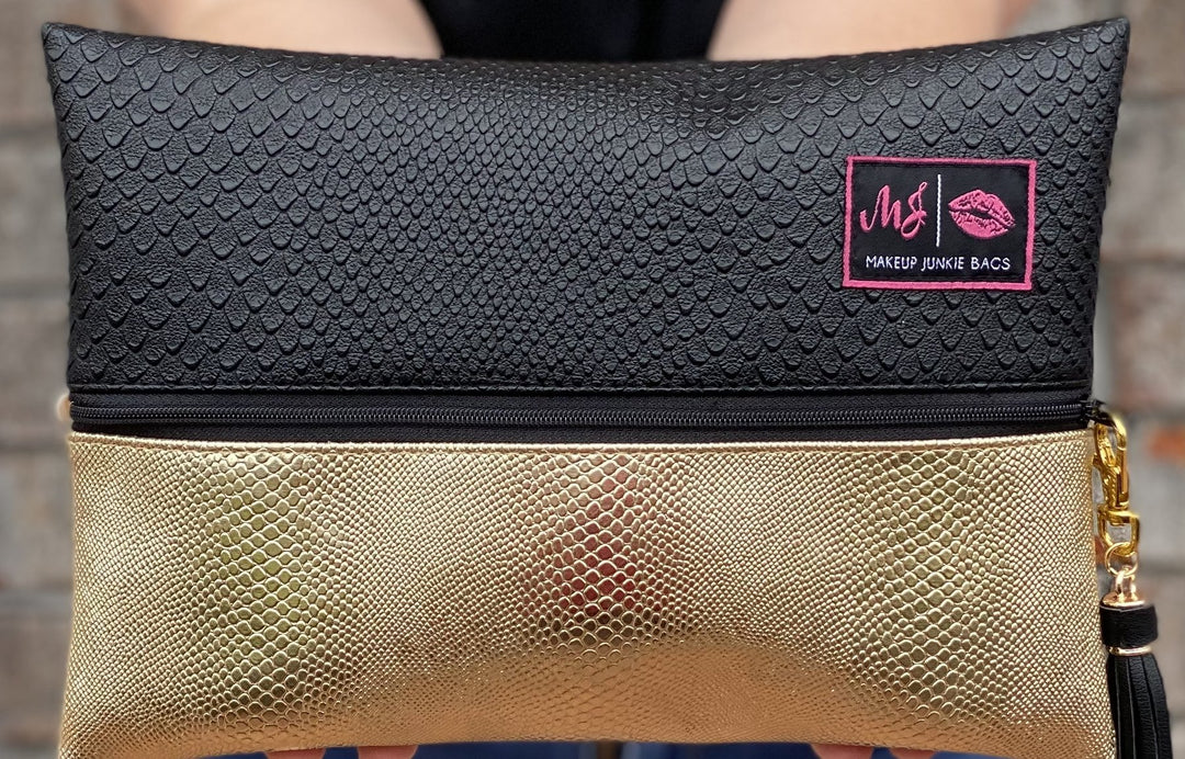 Makeup Junkie Bags - Two-Faced Gold Serpent [Pre-Order]